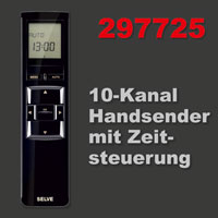 Selve Handsender 10-Kanal + Uhr schwarz - 297725