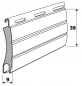 Preview: Aluminium-Rollladen-Lamele PA39 ausgeschäumt - Zeichnung