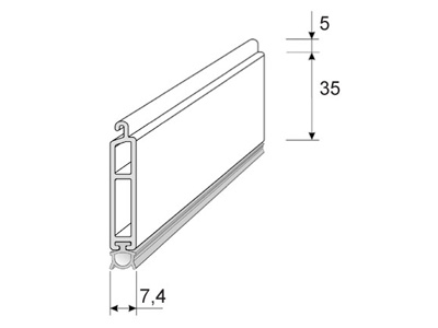 Endleiste LDG40 im Zuschnitt