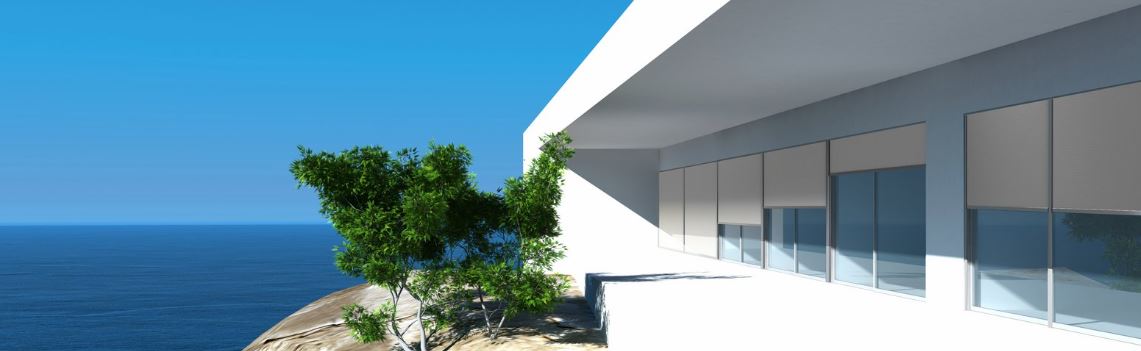 Markise Zip-Screen am Meer